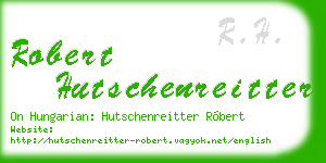 robert hutschenreitter business card