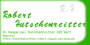 robert hutschenreitter business card